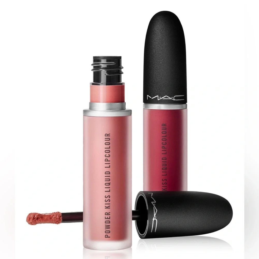 NEW! MAC Kiss It Twice Powder Liquid Lipstick Duo Set